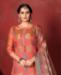 Picture of Comely Dark Peach Straight Cut Salwar Kameez