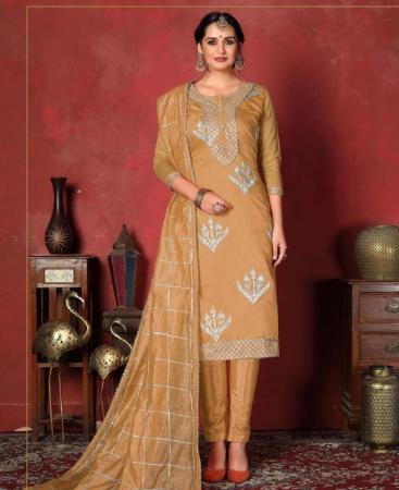 Picture of Delightful Occur Yellow Straight Cut Salwar Kameez