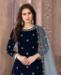 Picture of Grand Navy Blue Patiala Salwar Kameez