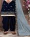 Picture of Grand Navy Blue Patiala Salwar Kameez