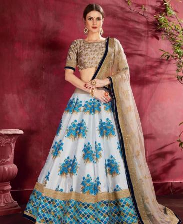 Picture of Beauteous Off White Lehenga Choli