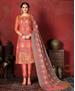 Picture of Comely Dark Peach Straight Cut Salwar Kameez