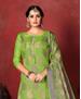 Picture of Statuesque Parrot Green Straight Cut Salwar Kameez