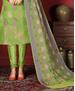 Picture of Statuesque Parrot Green Straight Cut Salwar Kameez