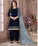 Picture of Grand Navy Blue Patiala Salwar Kameez