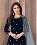 Picture of Grand Navy Blue Patiala Salwar Kameez