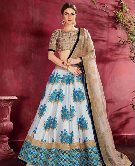 Picture of Beauteous Off White Lehenga Choli