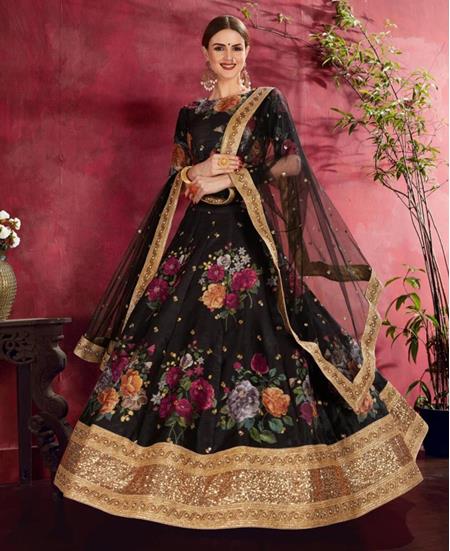 Picture of Bewitching Black Lehenga Choli