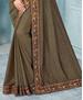 Picture of Classy Dusty Chiku Silk Saree