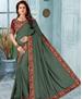 Picture of Statuesque Dusty Mehndi Silk Saree