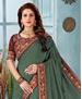 Picture of Statuesque Dusty Mehndi Silk Saree