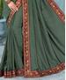 Picture of Statuesque Dusty Mehndi Silk Saree