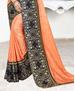 Picture of Ravishing Light Orange Designer Saree