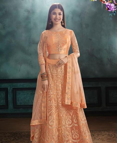 Picture of Bewitching Orange Lehenga Choli