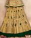 Picture of Good Looking Golden With Green Wedding Salwar Kameez