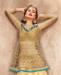 Picture of Magnificent Golden With Rama Wedding Salwar Kameez