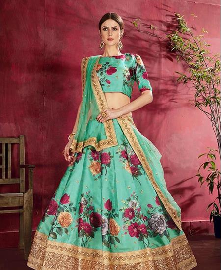 Picture of Gorgeous Green Lehenga Choli