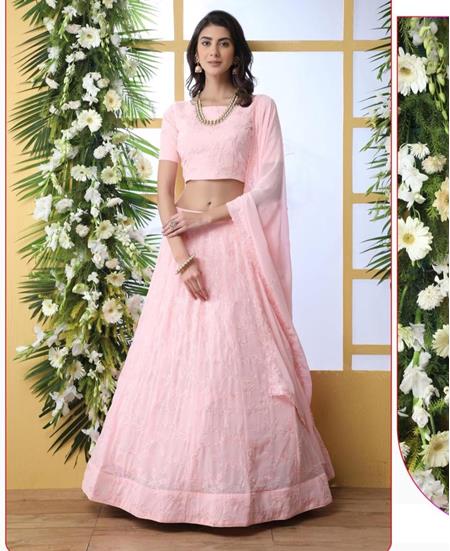 Picture of Stunning Baby Pink Lehenga Choli