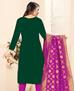 Picture of Resplendent Dark Green Cotton Salwar Kameez