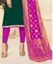 Picture of Resplendent Dark Green Cotton Salwar Kameez