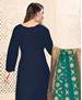 Picture of Resplendent Navy Blue Cotton Salwar Kameez