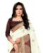 Picture of Exquisite Off-White Silk Saree