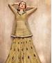 Picture of Enticing Golden With Nevy Blue Wedding Salwar Kameez