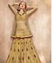 Picture of Appealing Golden With Brown Wedding Salwar Kameez