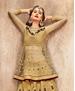 Picture of Appealing Golden With Brown Wedding Salwar Kameez