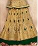 Picture of Good Looking Golden With Green Wedding Salwar Kameez