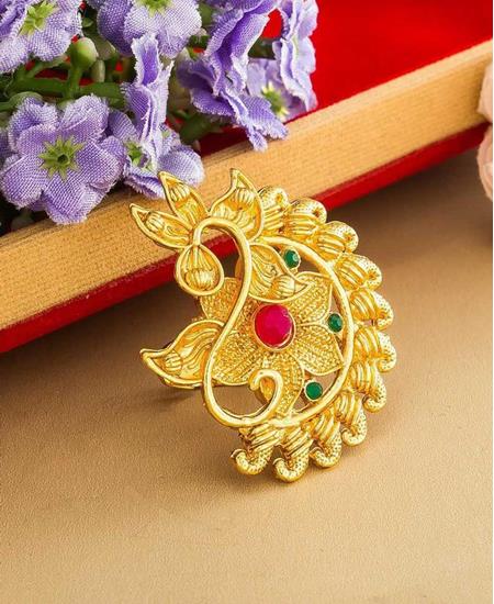 Picture of Statuesque Golden Adjustable Ring