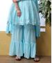 Picture of Shapely Sky Blue Straight Cut Salwar Kameez