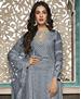 Picture of Charming Grey Straight Cut Salwar Kameez