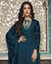 Picture of Fine Navy Blue Straight Cut Salwar Kameez