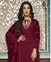 Picture of Graceful Maroon Straight Cut Salwar Kameez