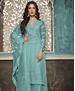 Picture of Lovely Sky Blue Straight Cut Salwar Kameez