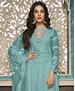 Picture of Lovely Sky Blue Straight Cut Salwar Kameez