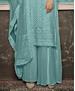 Picture of Lovely Sky Blue Straight Cut Salwar Kameez