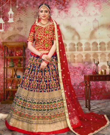 Picture of Delightful Blue Lehenga Choli