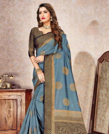 Picture of Marvelous Grey Casual Saree