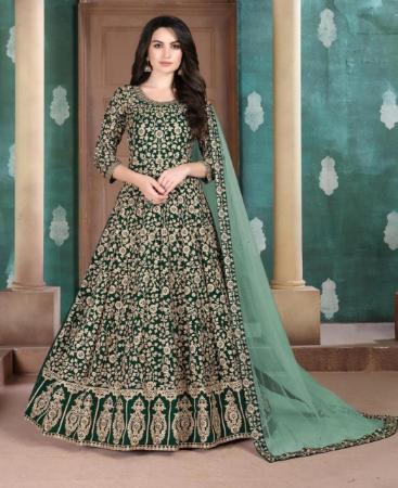 Picture of Ideal Dark Green Anarkali Salwar Kameez