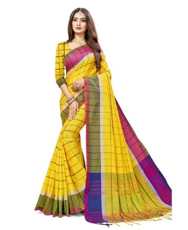 Picture of Beauteous Yellow Casual Saree