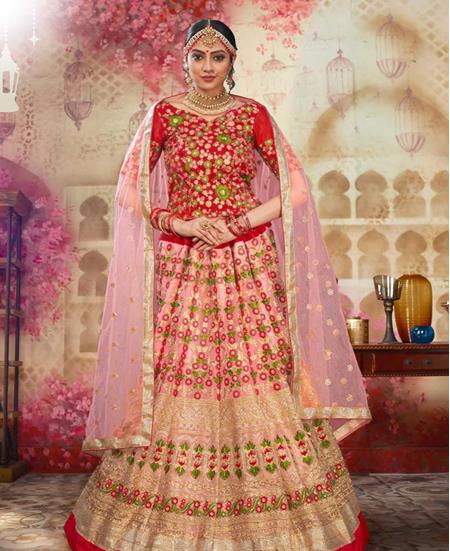 Picture of Good Looking Light Pink Lehenga Choli