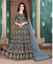 Picture of Comely Navy Blue Anarkali Salwar Kameez