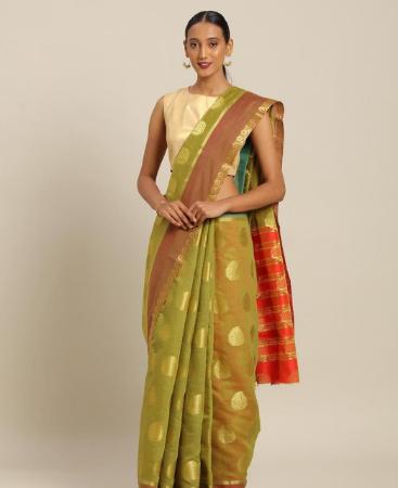 Picture of Stunning Olive Green Casual Saree