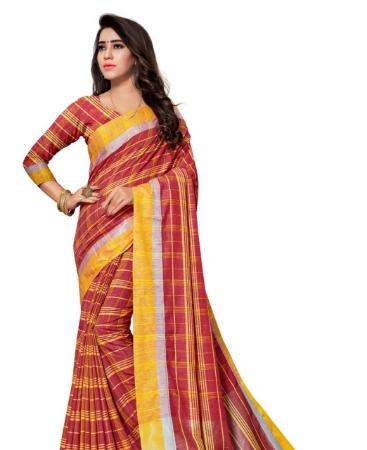 Picture of Well Formed Maroon Casual Saree