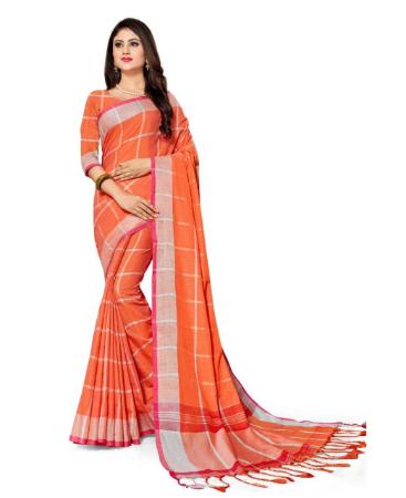 Picture of Splendid Orange Casual Saree