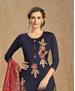 Picture of Enticing Navy Blue Cotton Salwar Kameez