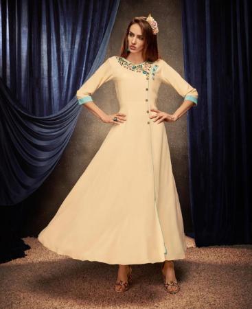 Picture of Classy Cream Readymade Gown