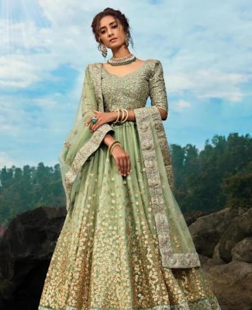 Picture of Amazing Pastel Green Lehenga Choli